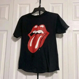 Rolling Stones black cotton tee shirt size S small